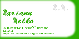 mariann melko business card